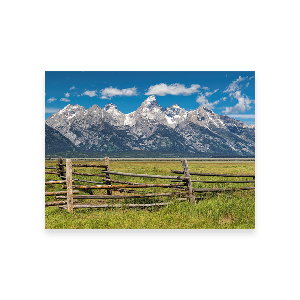 Grand Tetons and Corral Fence Wall Art