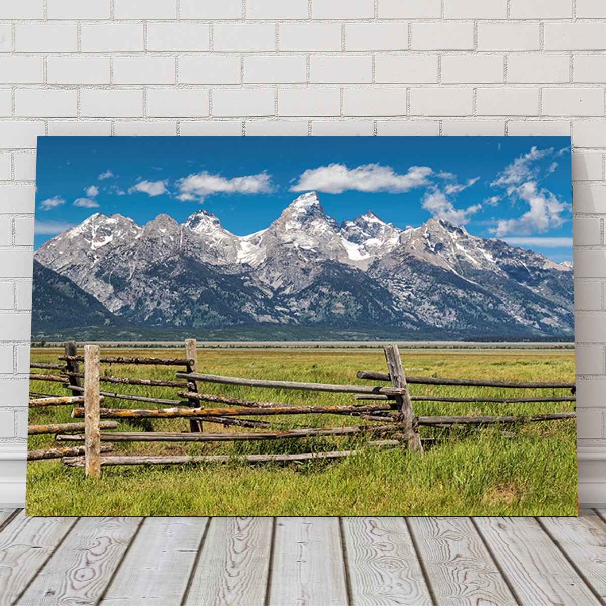 Grand Tetons and Corral Fence Wall Art