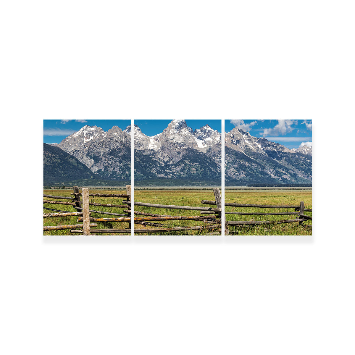 Grand Tetons and Corral Fence Wall Art