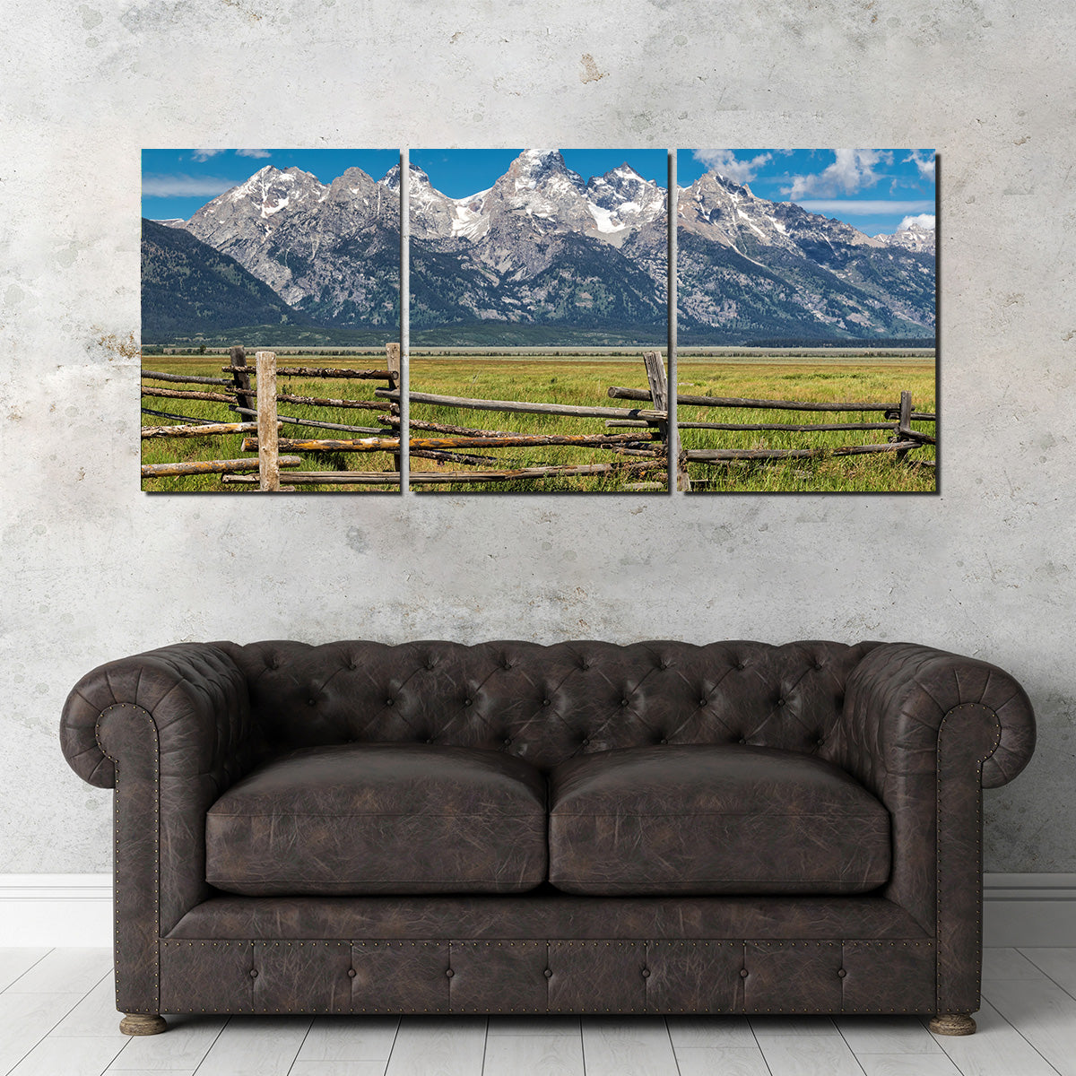 Grand Tetons and Corral Fence Wall Art