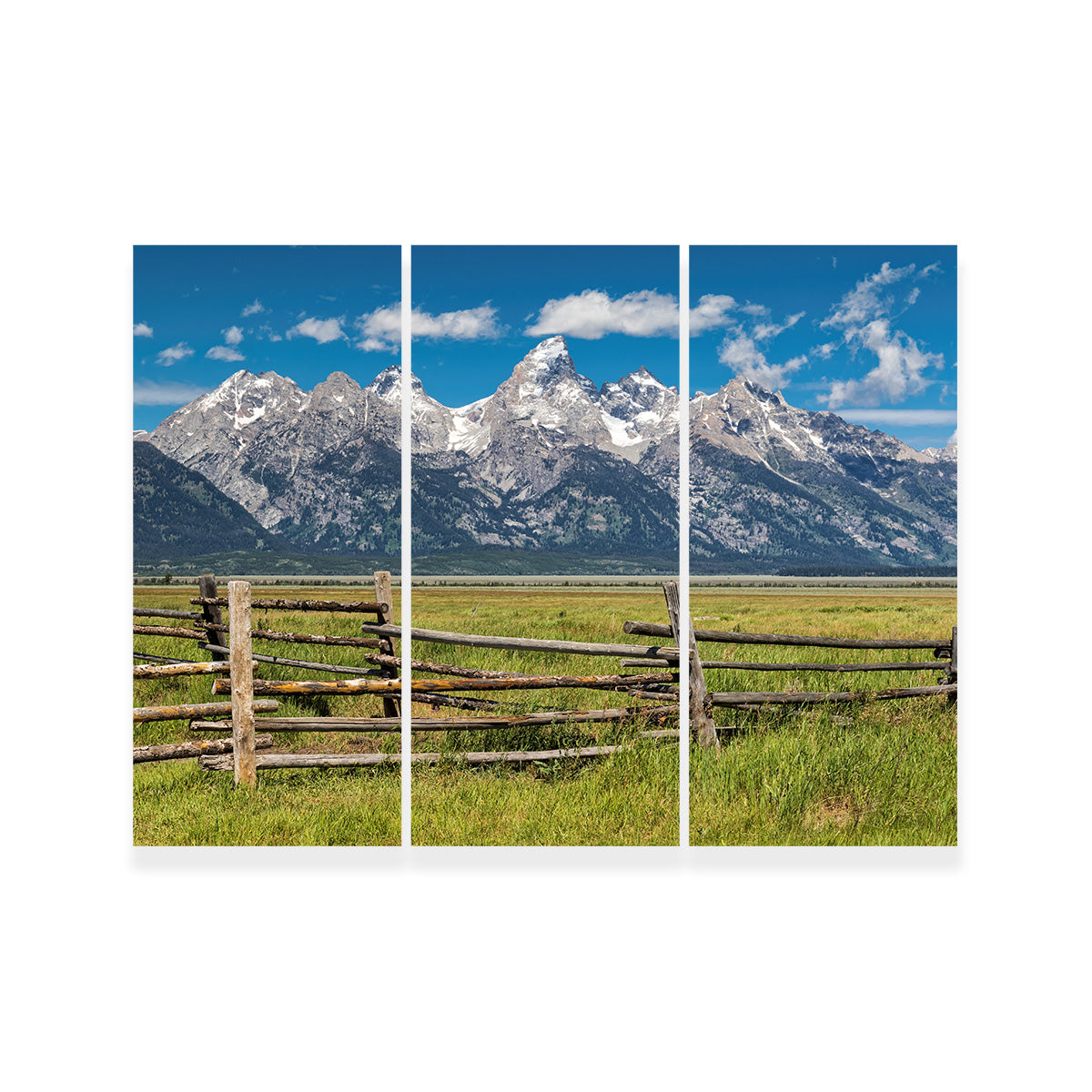 Grand Tetons and Corral Fence Wall Art