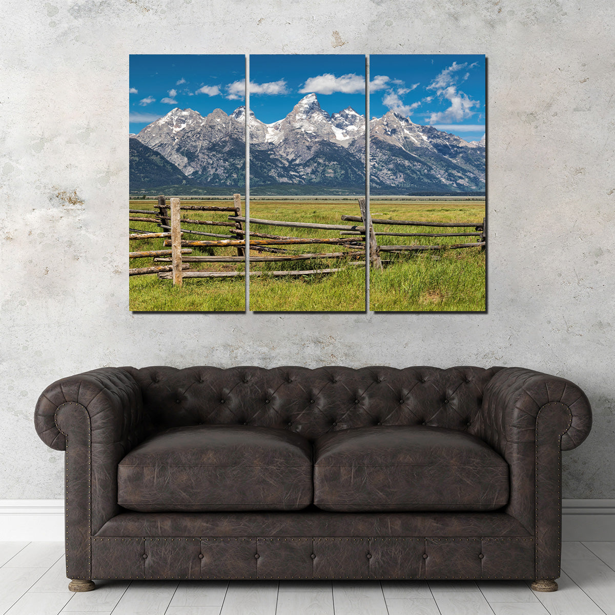 Grand Tetons and Corral Fence Wall Art