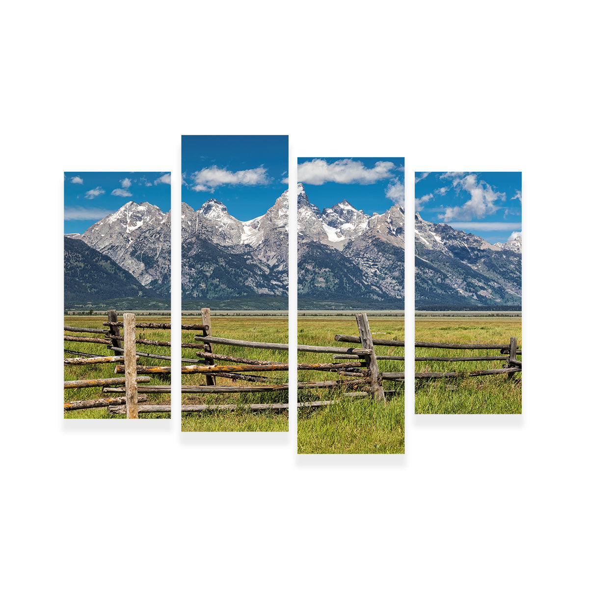 Grand Tetons and Corral Fence Wall Art