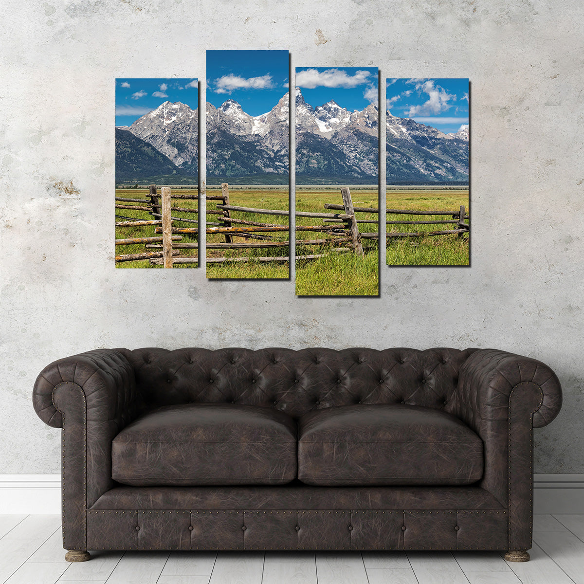 Grand Tetons and Corral Fence Wall Art