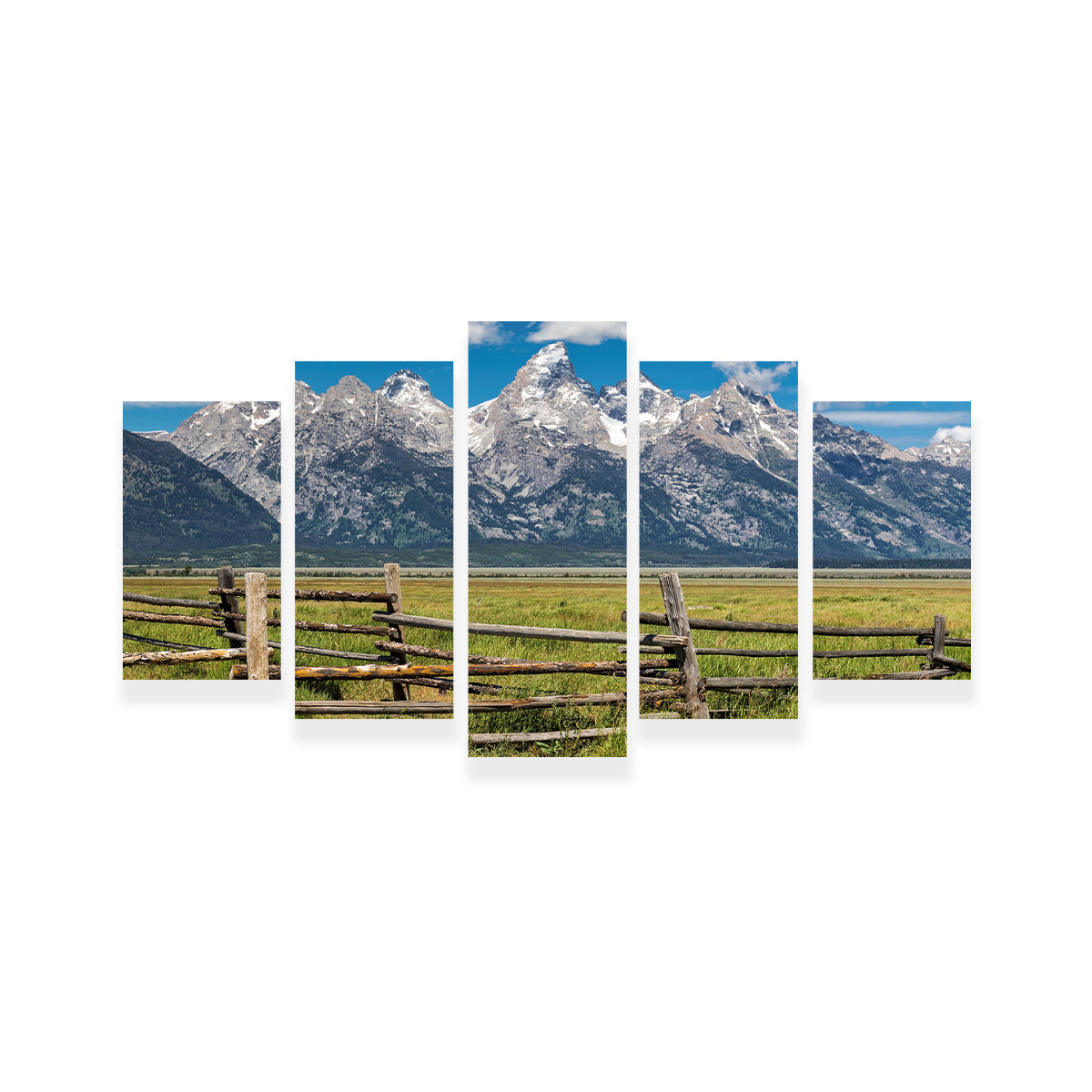 Grand Tetons and Corral Fence Wall Art