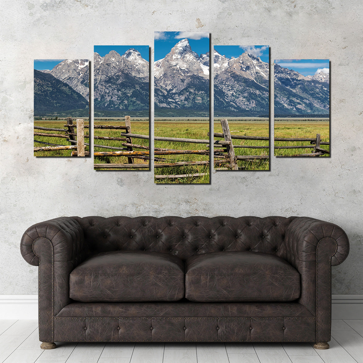 Grand Tetons and Corral Fence Wall Art