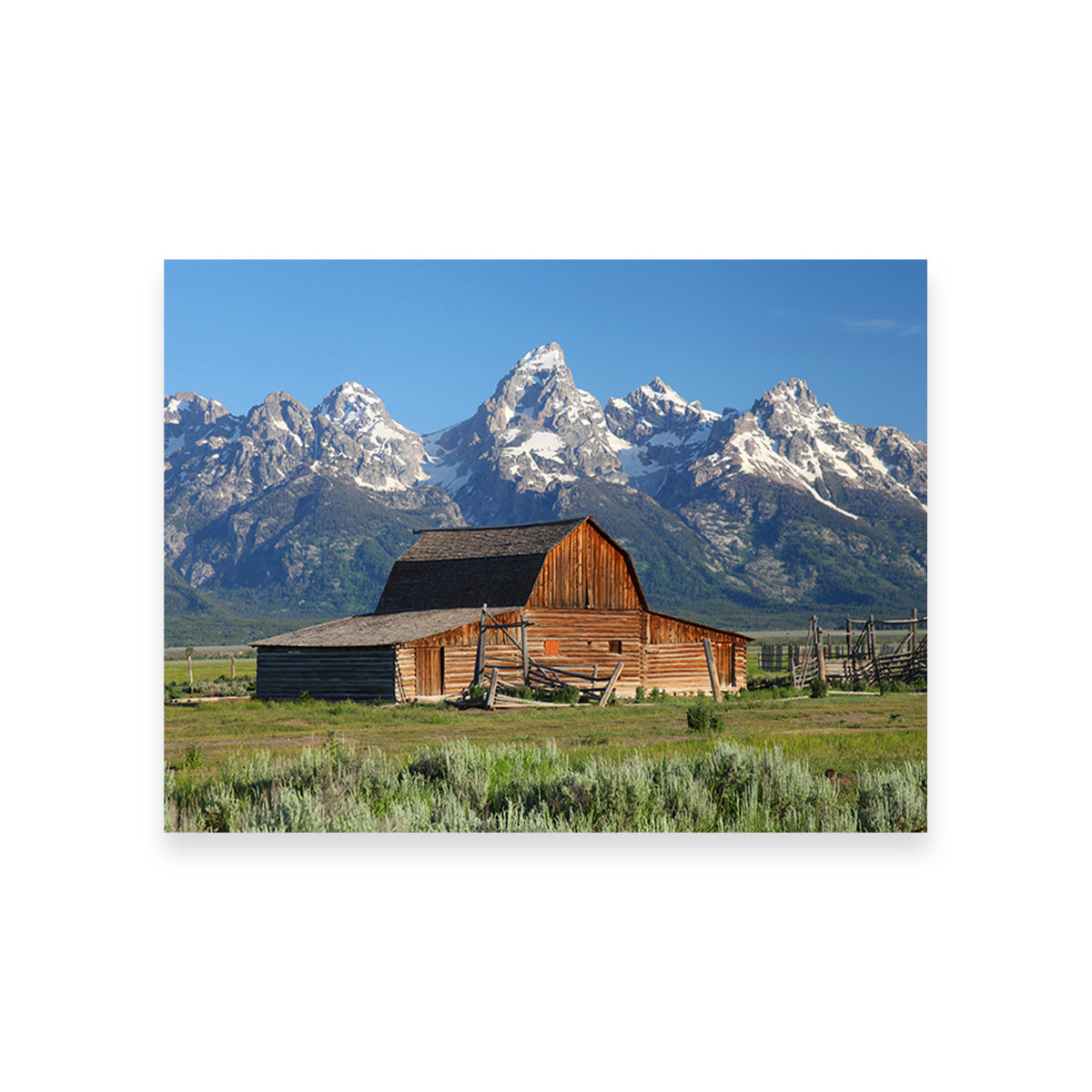 Grand Tetons and Old Barn Wall Art