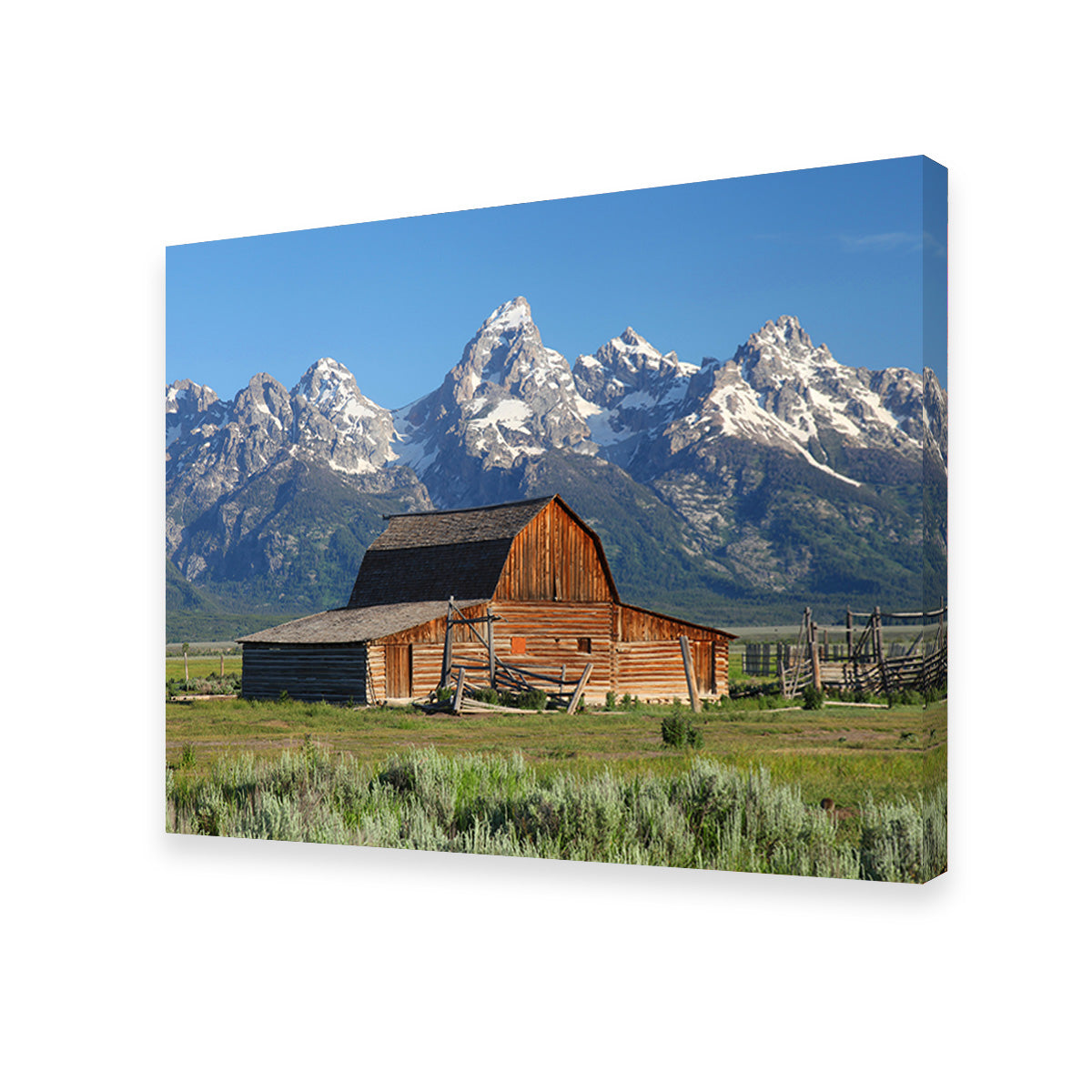 Grand Tetons and Old Barn Wall Art