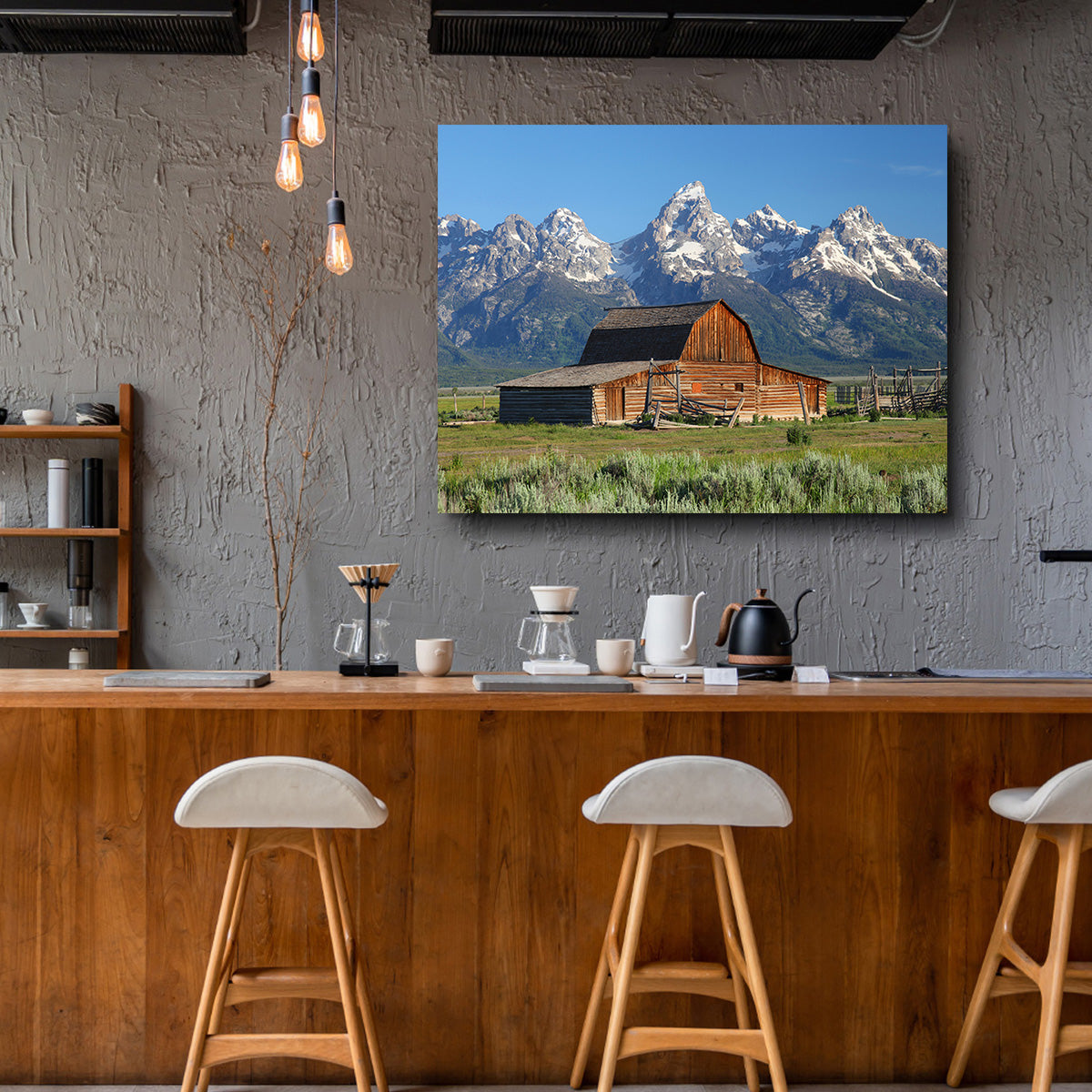 Grand Tetons and Old Barn Wall Art