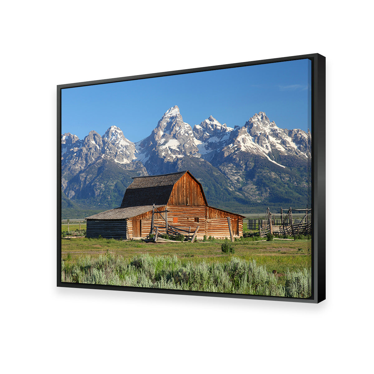 Grand Tetons and Old Barn Wall Art