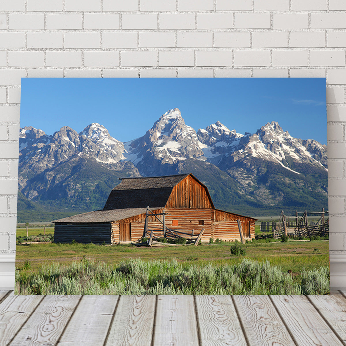 Grand Tetons and Old Barn Wall Art