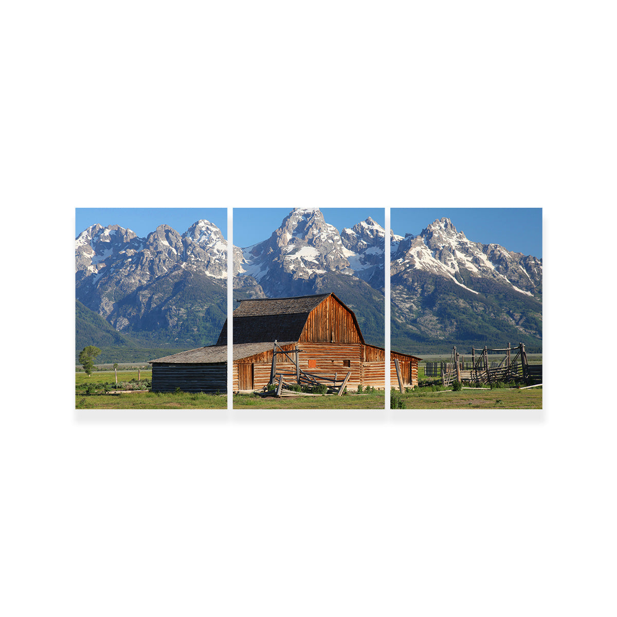 Grand Tetons and Old Barn Wall Art