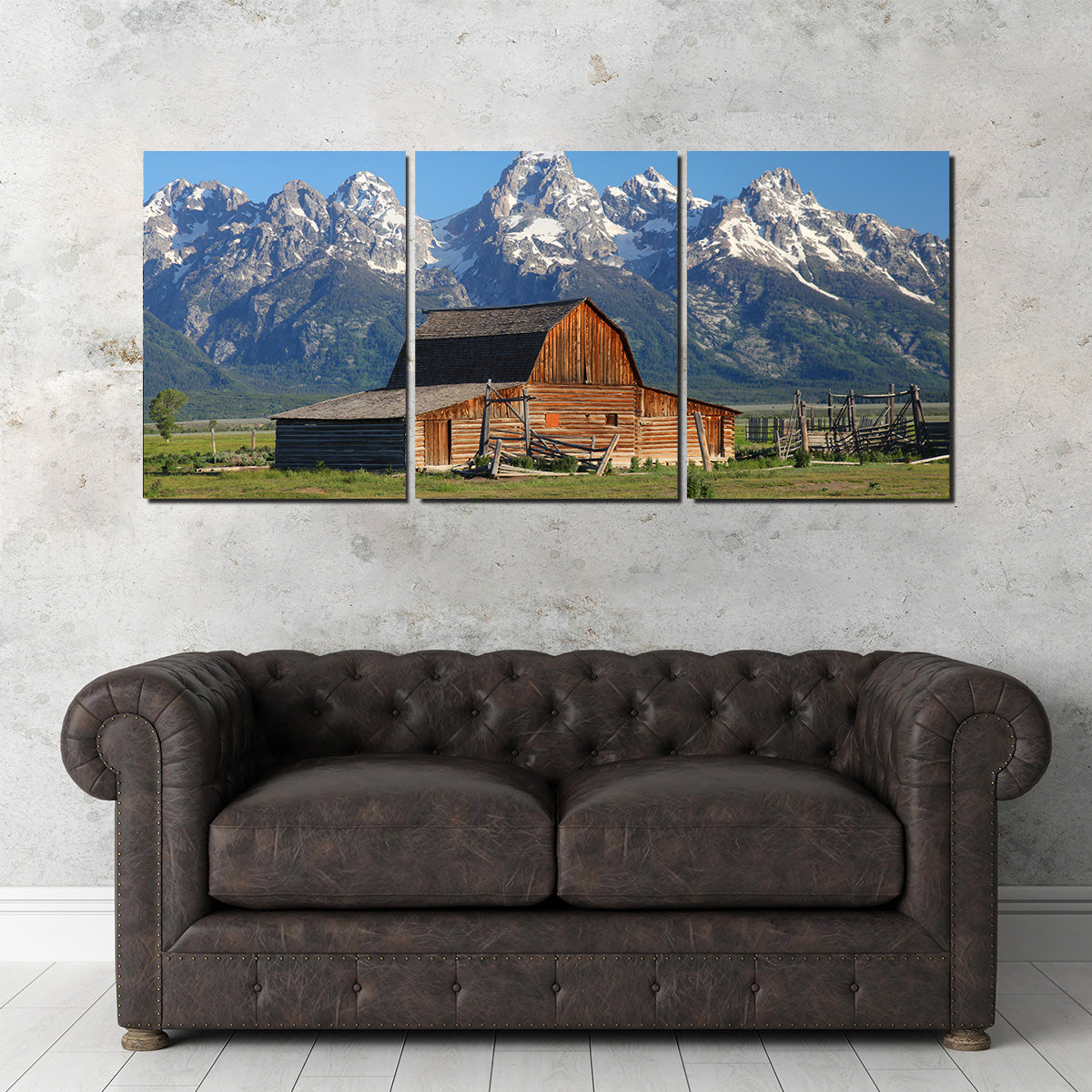 Grand Tetons and Old Barn Wall Art