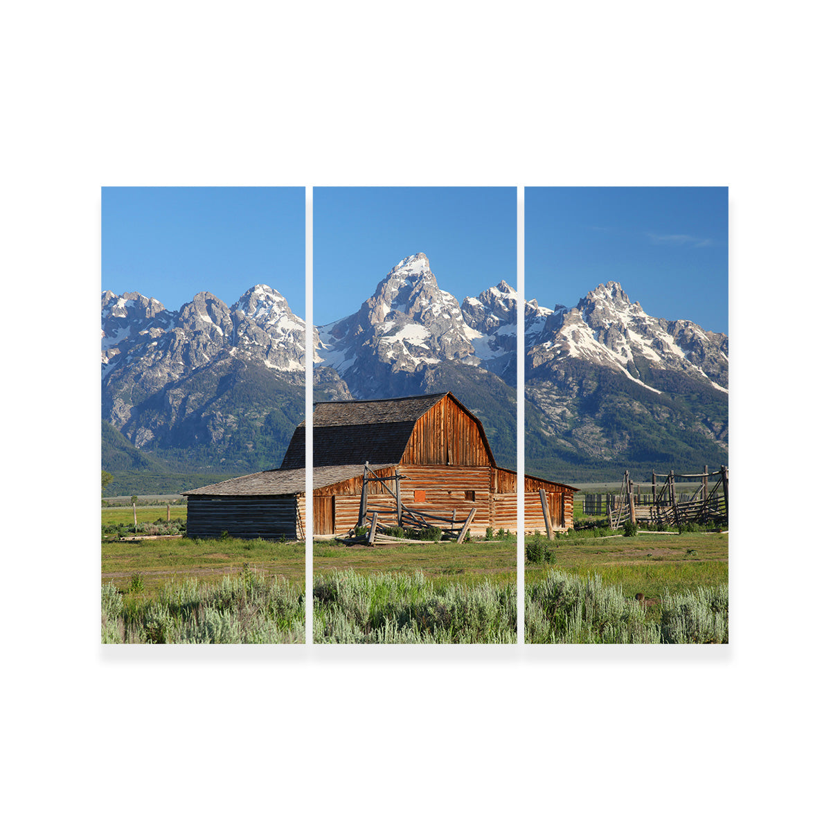 Grand Tetons and Old Barn Wall Art