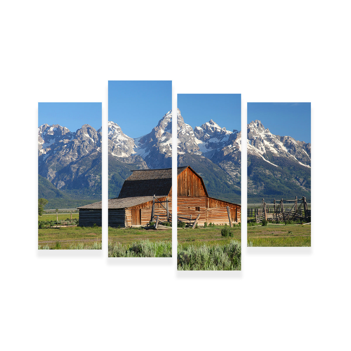 Grand Tetons and Old Barn Wall Art