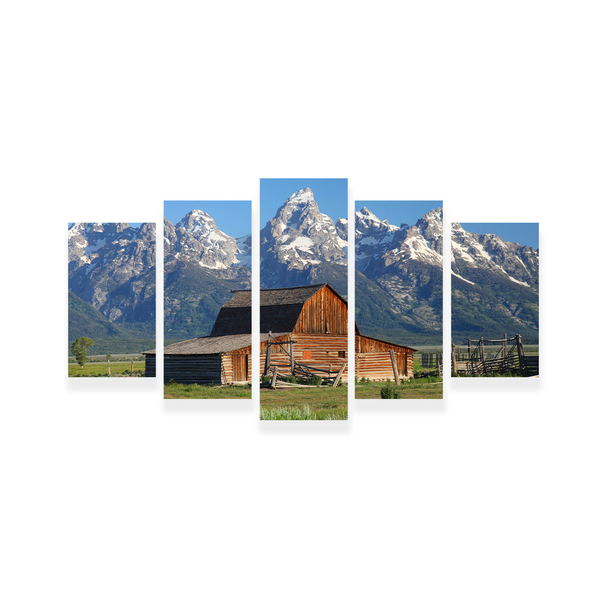 Grand Tetons and Old Barn Wall Art