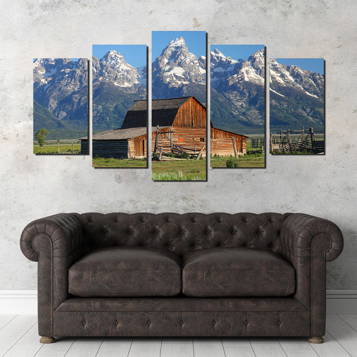 Grand Tetons and Old Barn Wall Art