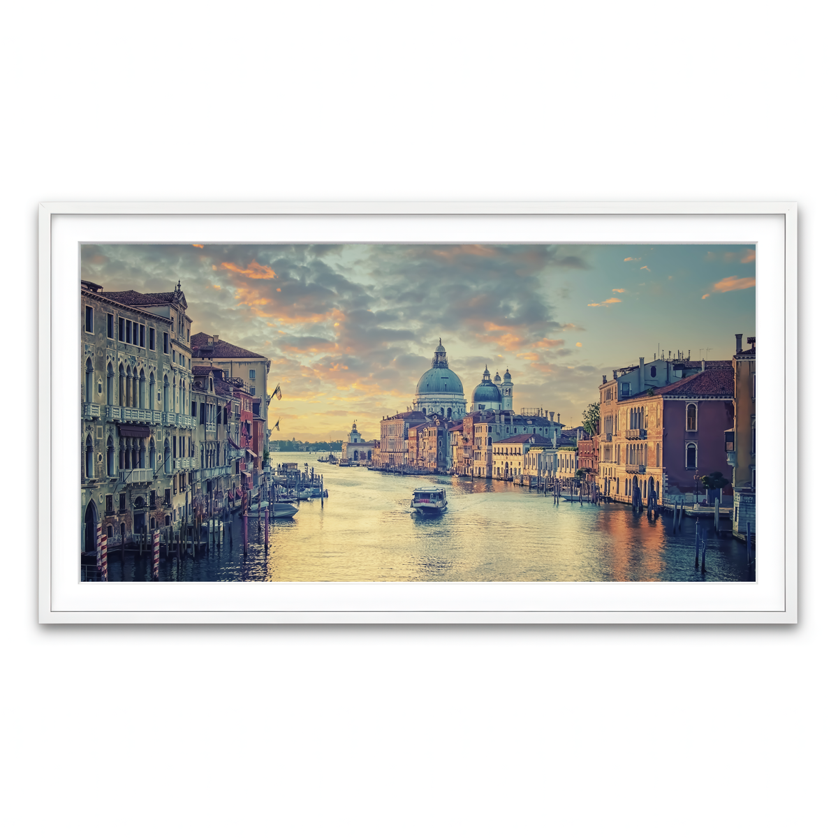Framed Print 2x1 White