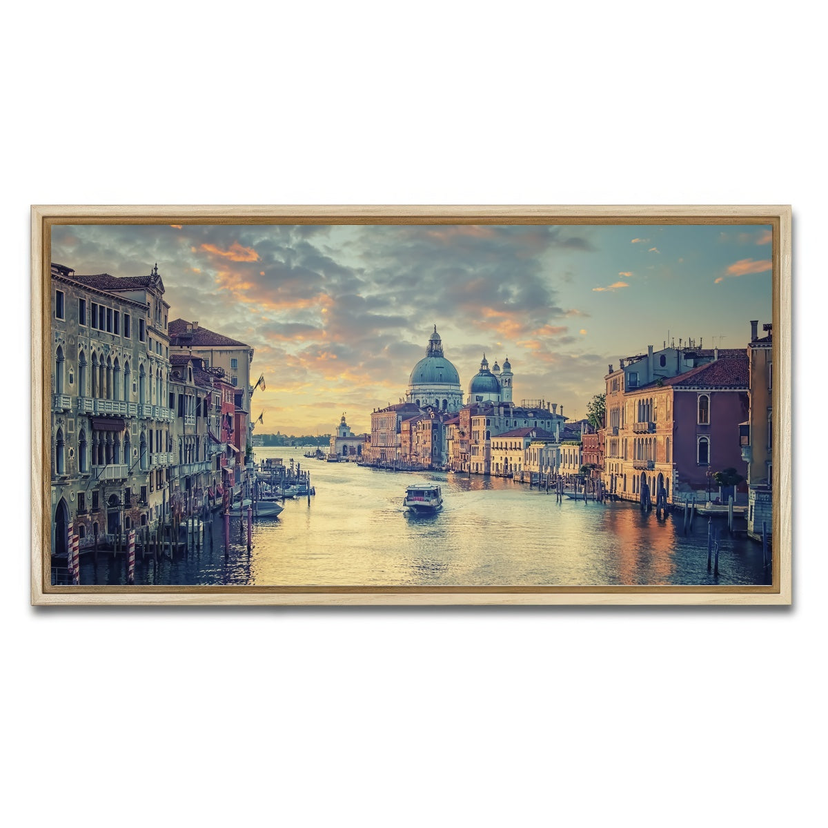 AUTO-MOCKUP WHITE | Grand Canal | 1 Piece | Natural Framed Canvas | group=2x1