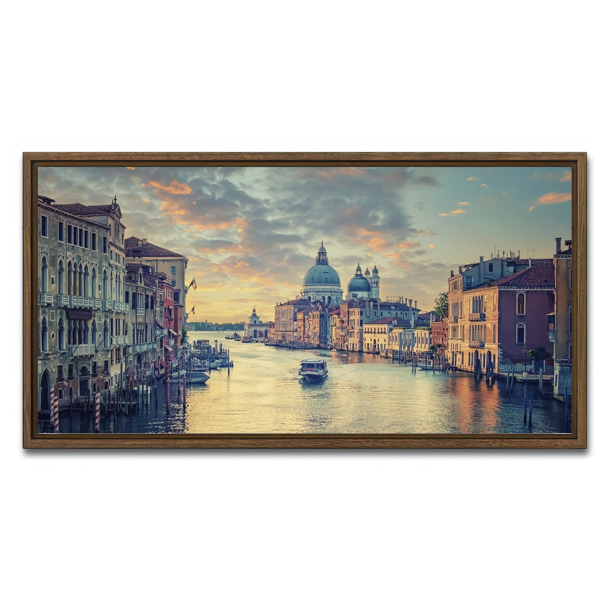 AUTO-MOCKUP WHITE | Grand Canal | 1 Piece | Walnut Framed Canvas | group=2x1