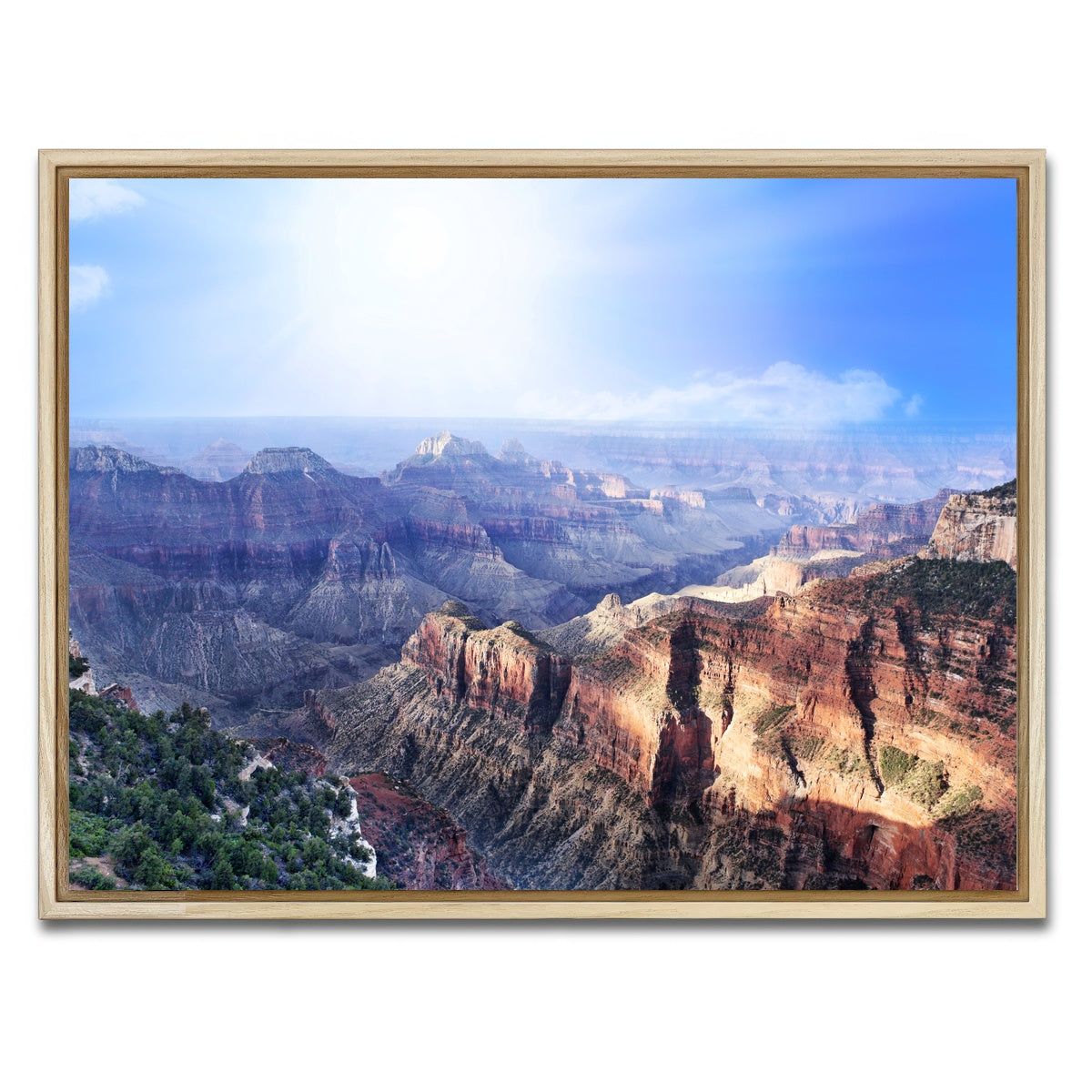 AUTO-MOCKUP WHITE | Grand Canyon Looking From The North Rim | 1 Piece | Natural Framed Canvas | group=4x3