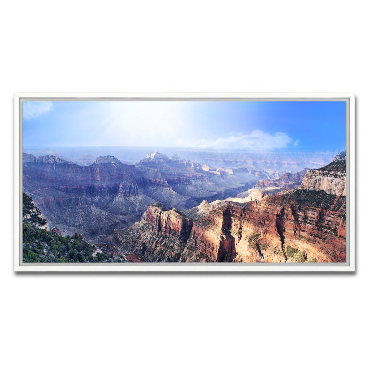 AUTO-MOCKUP WHITE | Grand Canyon Looking From The North Rim | 1 Piece | White Framed Canvas | group=2x1
