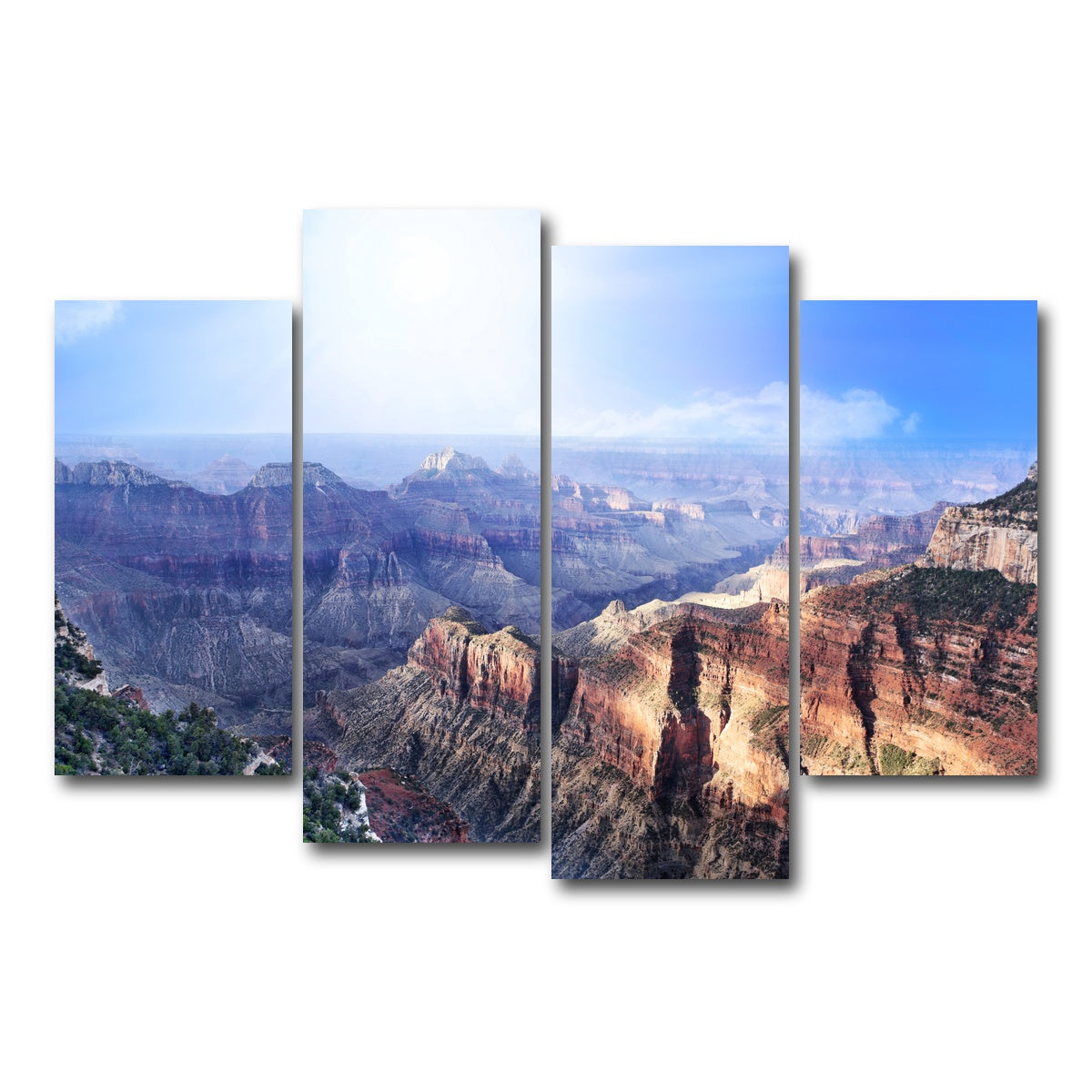 AUTO-MOCKUP WHITE | Grand Canyon Looking From The North Rim | 4 Piece | Gallery Wrap Canvas | group=4_short