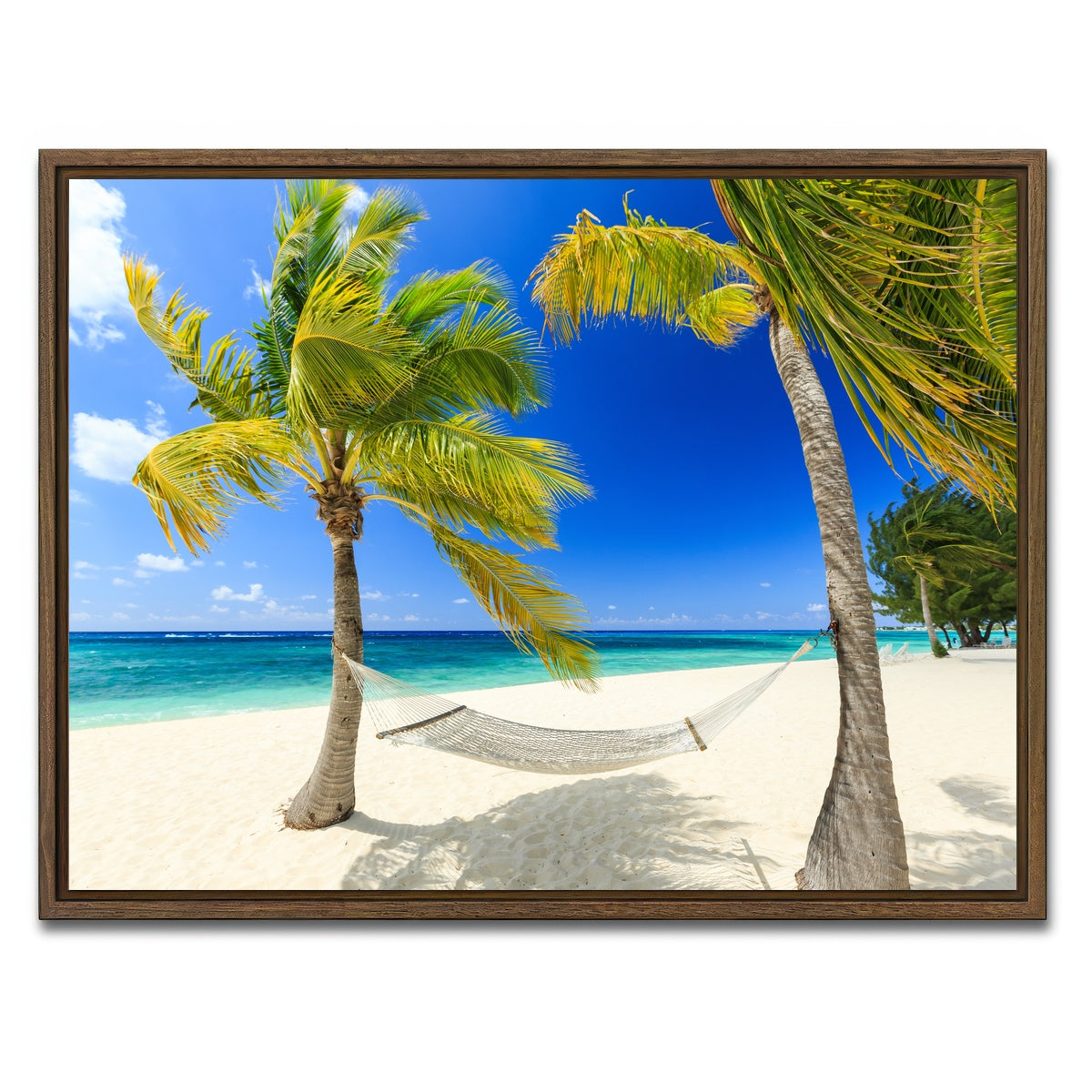 AUTO-MOCKUP WHITE | Grand Cayman | 1 Piece | Walnut Framed Canvas | group=4x3