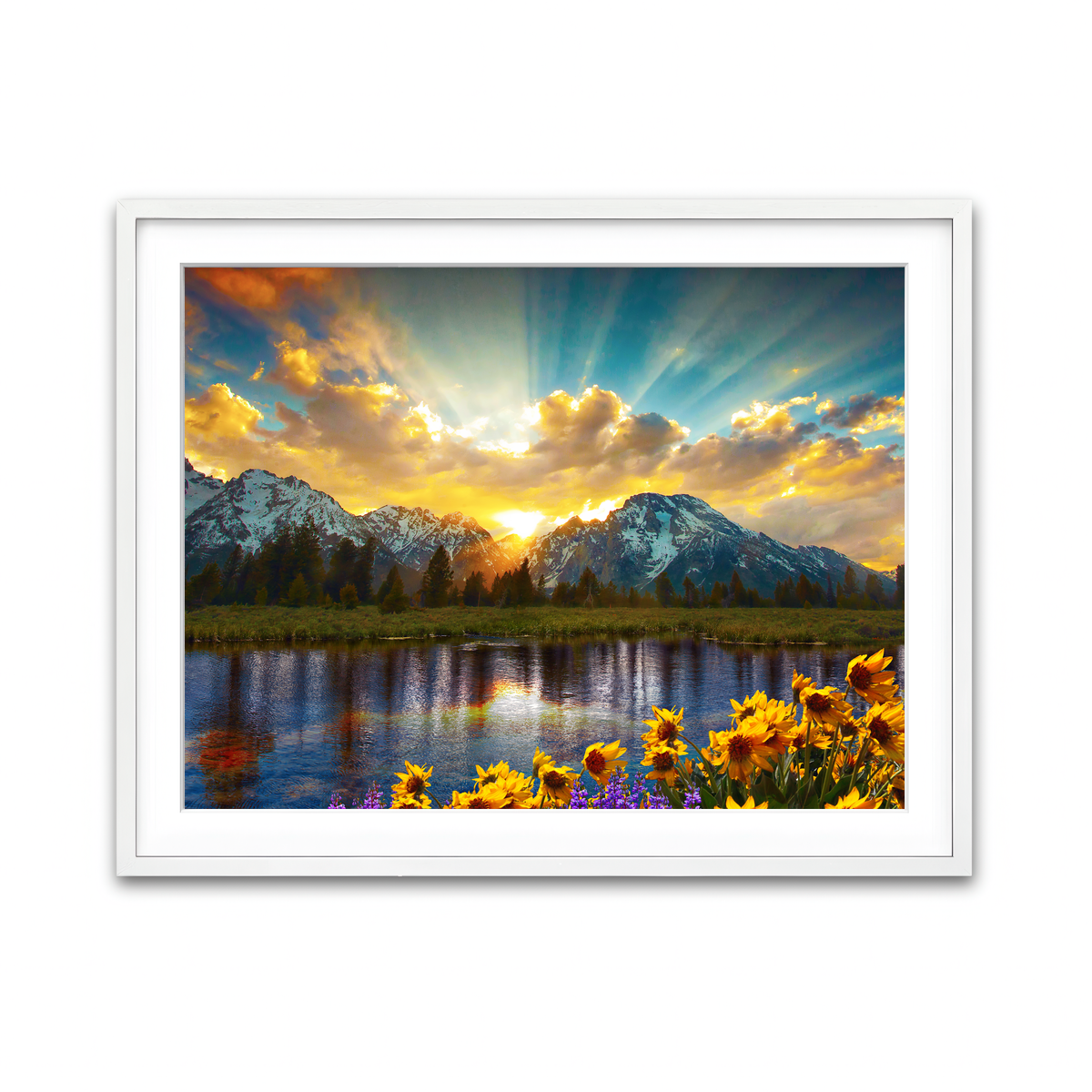 Framed Print 4x3 White
