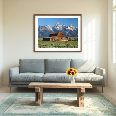 AUTO-MOCKUP ROOM | Grand Tetons and Old Barn Wall Art