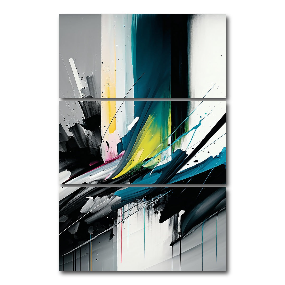 AUTO-MOCKUP WHITE | Granite Waterfall | 3 Piece | Gallery Wrap Canvas | group=12x24_stacked