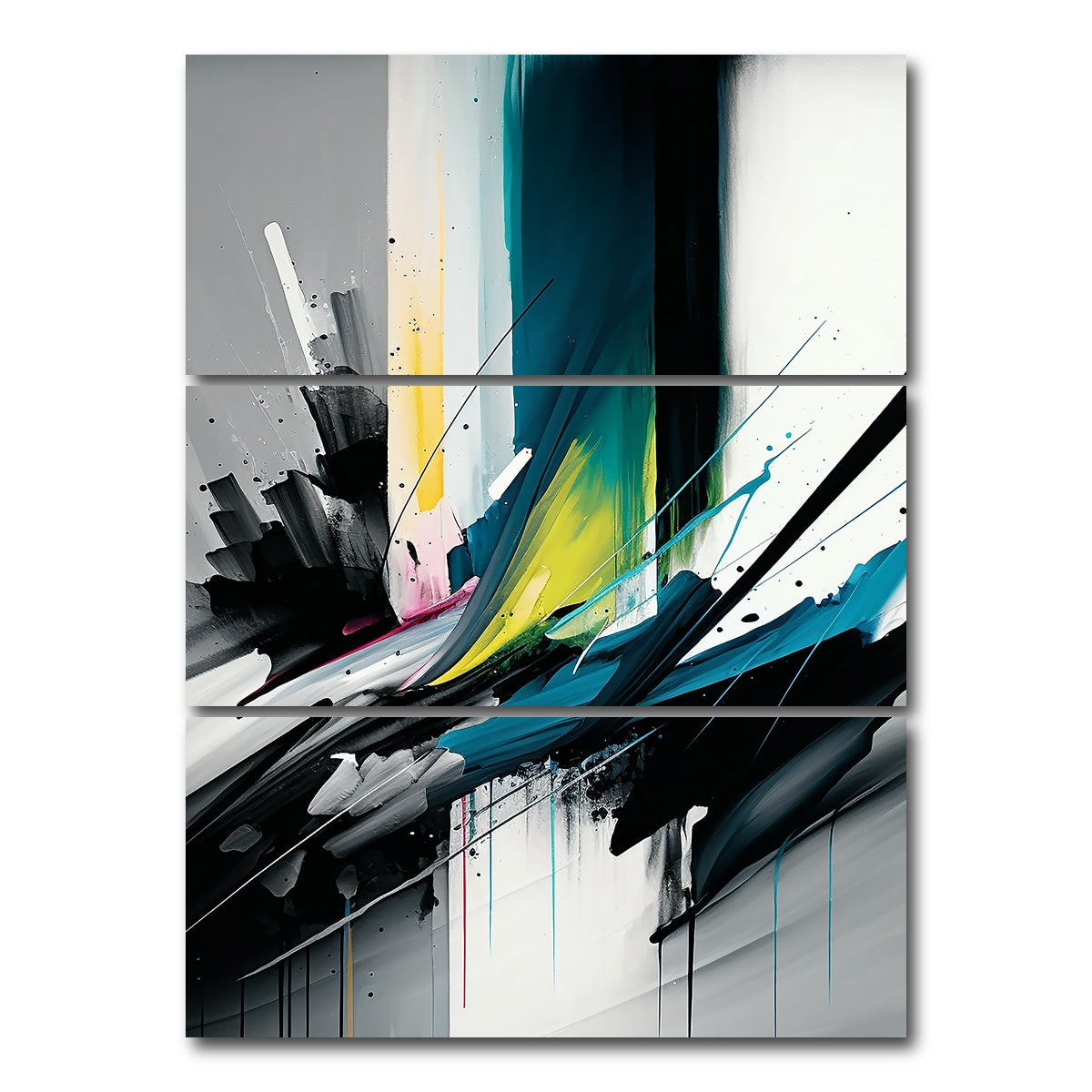 AUTO-MOCKUP WHITE | Granite Waterfall | 3 Piece | Gallery Wrap Canvas | group=8x18_stacked