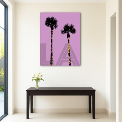 AUTO-MOCKUP ROOM | Graphic Art PALM TREES LA pink