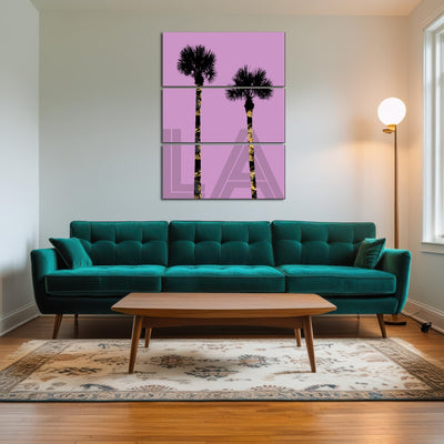 AUTO-MOCKUP ROOM | Graphic Art PALM TREES LA pink