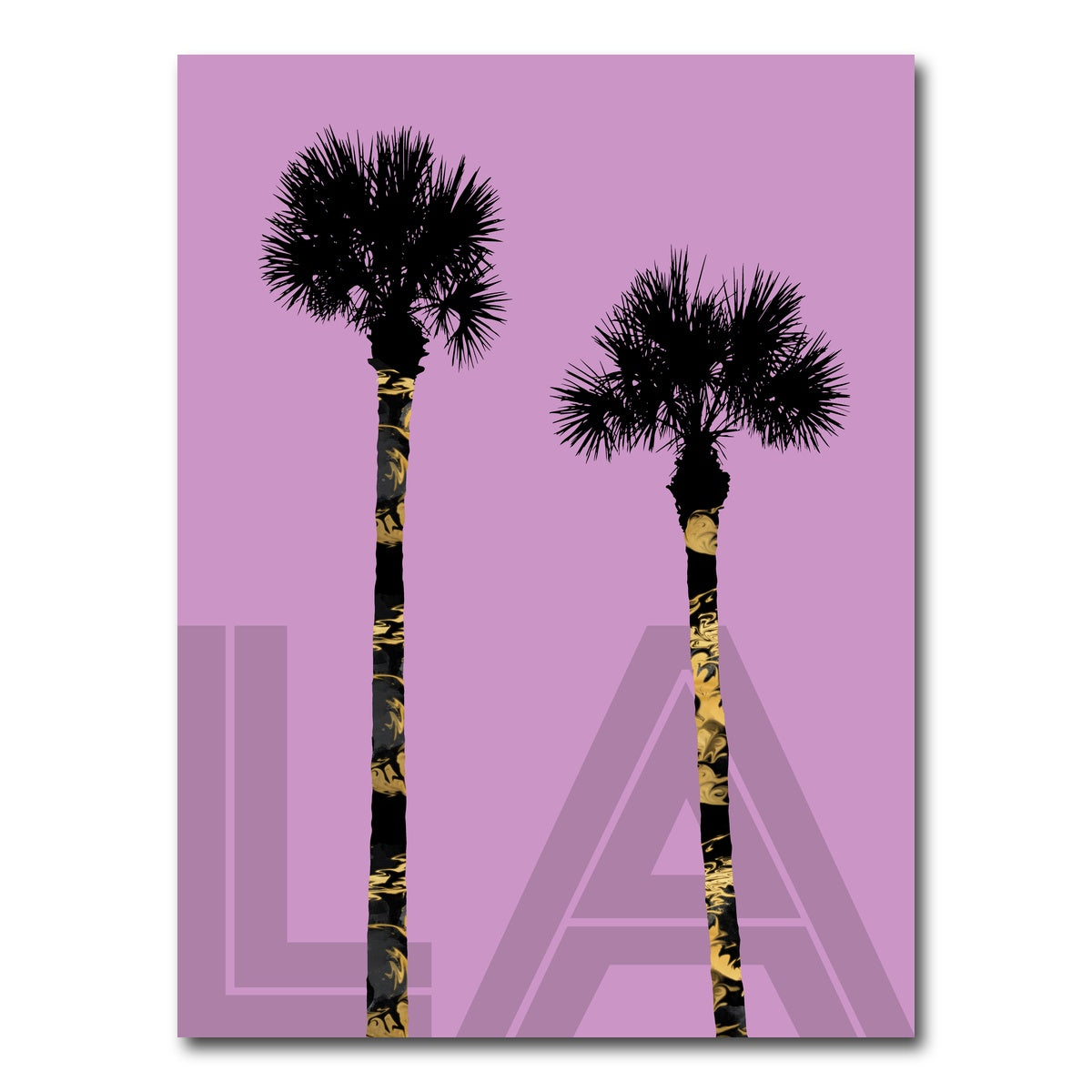 AUTO-MOCKUP WHITE | Graphic Art PALM TREES LA pink | 1 Piece | Gallery Wrap Canvas | group=3x4