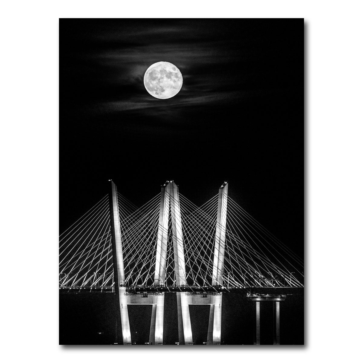 AUTO-MOCKUP WHITE | Grayscale Buck Moon Rising | 1 Piece | Gallery Wrap Canvas | group=3x4