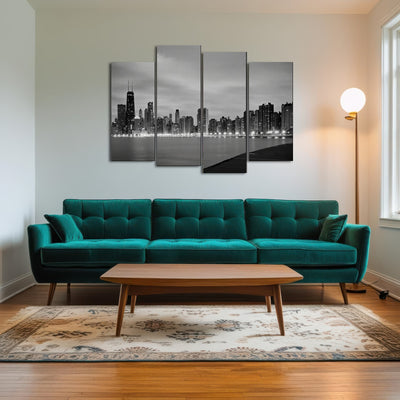 AUTO-MOCKUP ROOM | Grayscale Chicago Skyline