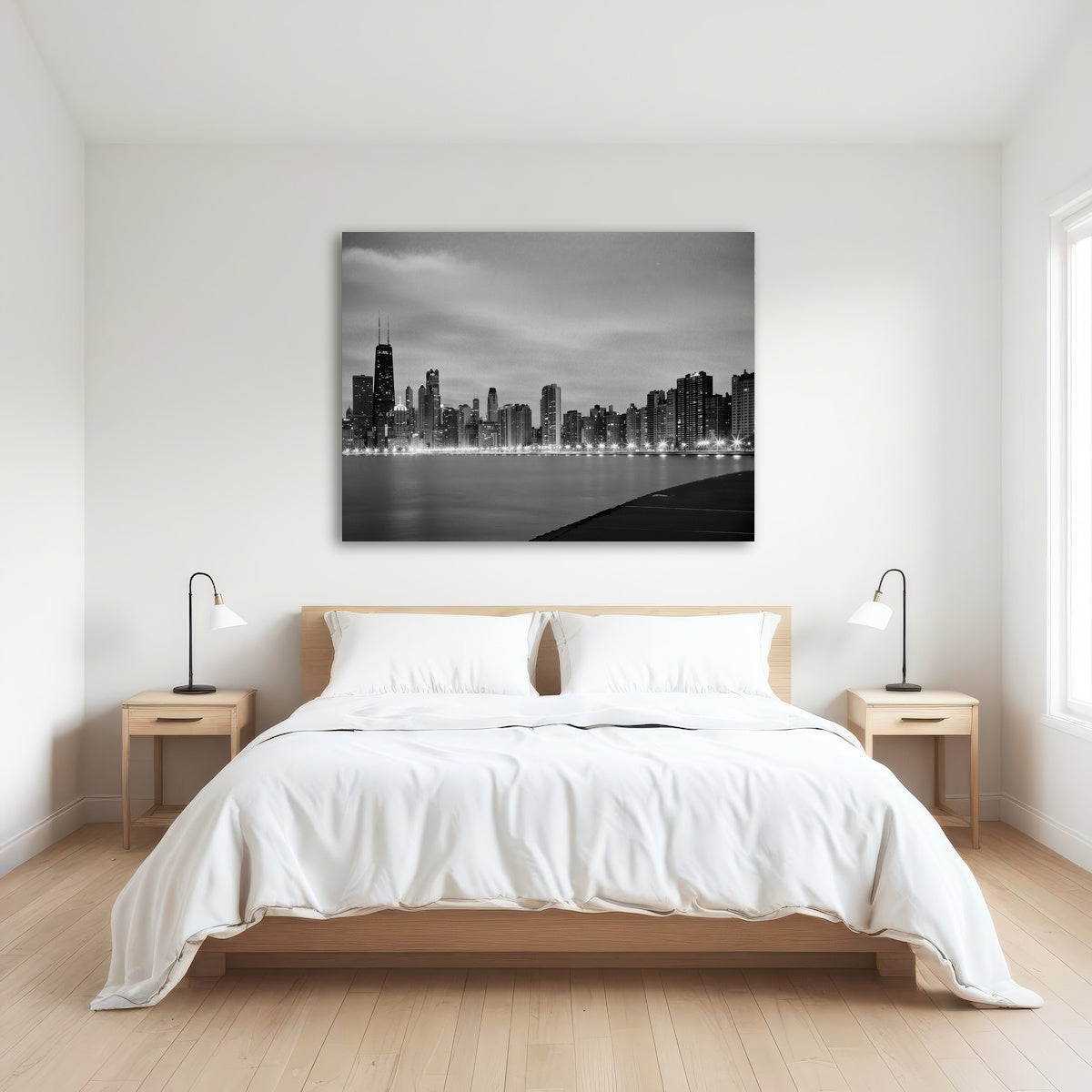 AUTO-MOCKUP ROOM | Grayscale Chicago Skyline