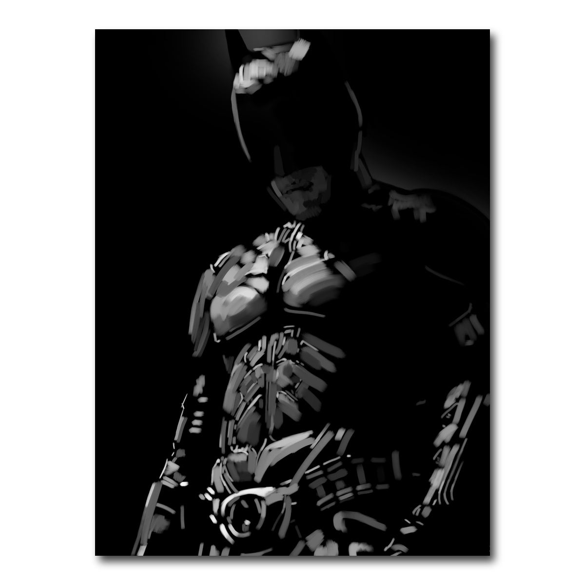 AUTO-MOCKUP WHITE | Grayscale Dark Knight | 1 Piece | Gallery Wrap Canvas | group=3x4