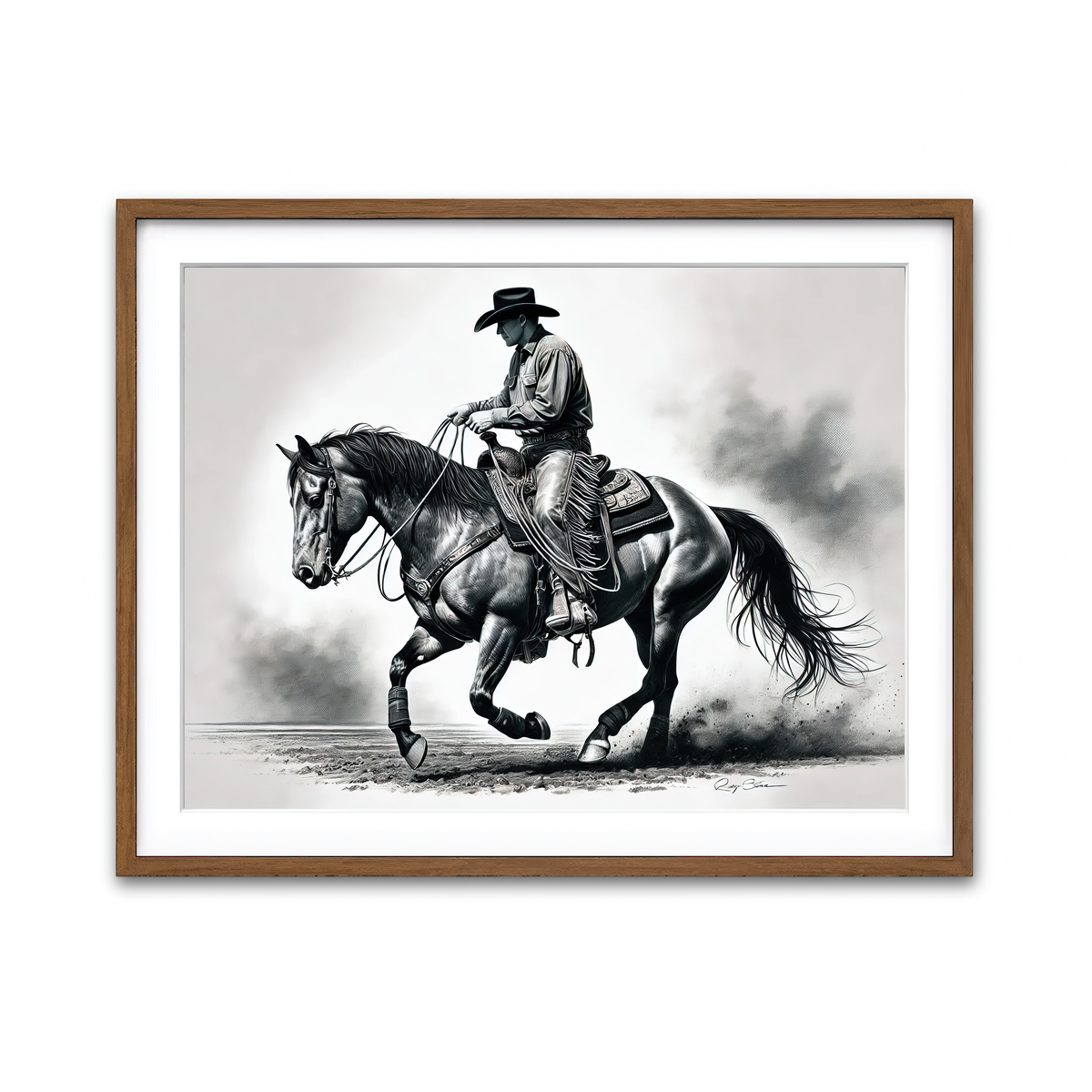 Framed Print 4x3 Walnut