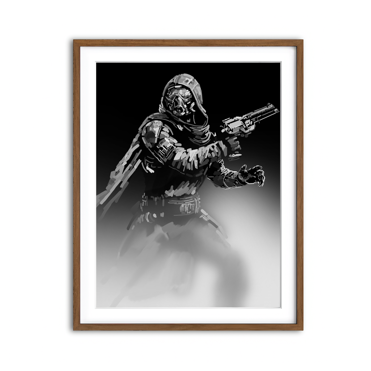 Framed Print 3x4 Walnut