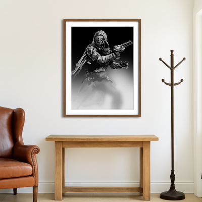 AUTO-MOCKUP ROOM | Grayscale Hunter Wall Art