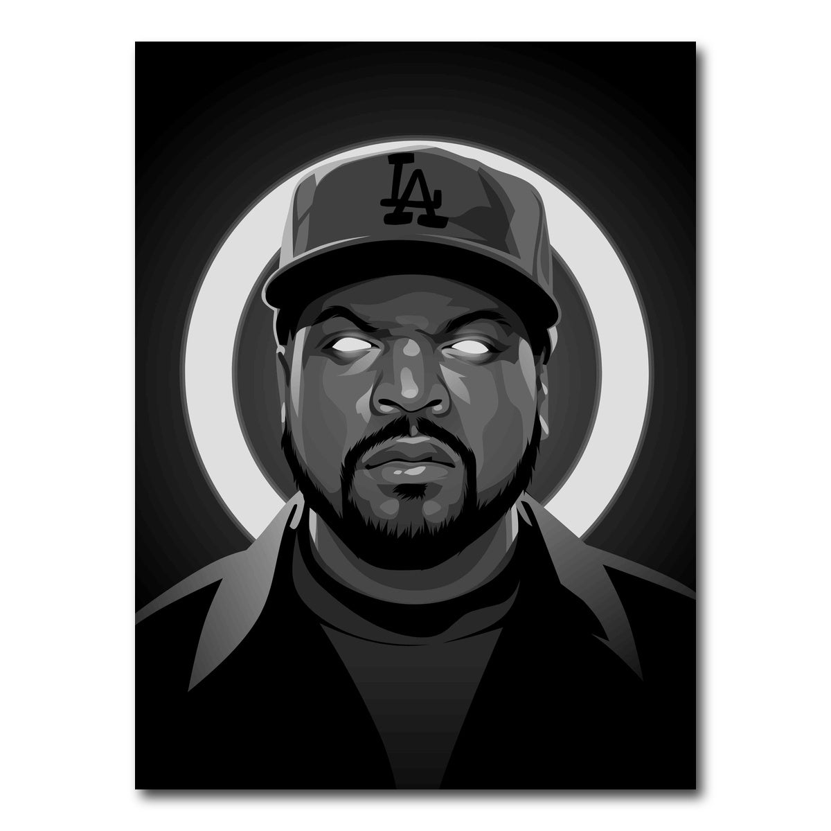 AUTO-MOCKUP WHITE | Grayscale Ice Cube | 1 Piece | Gallery Wrap Canvas | group=3x4