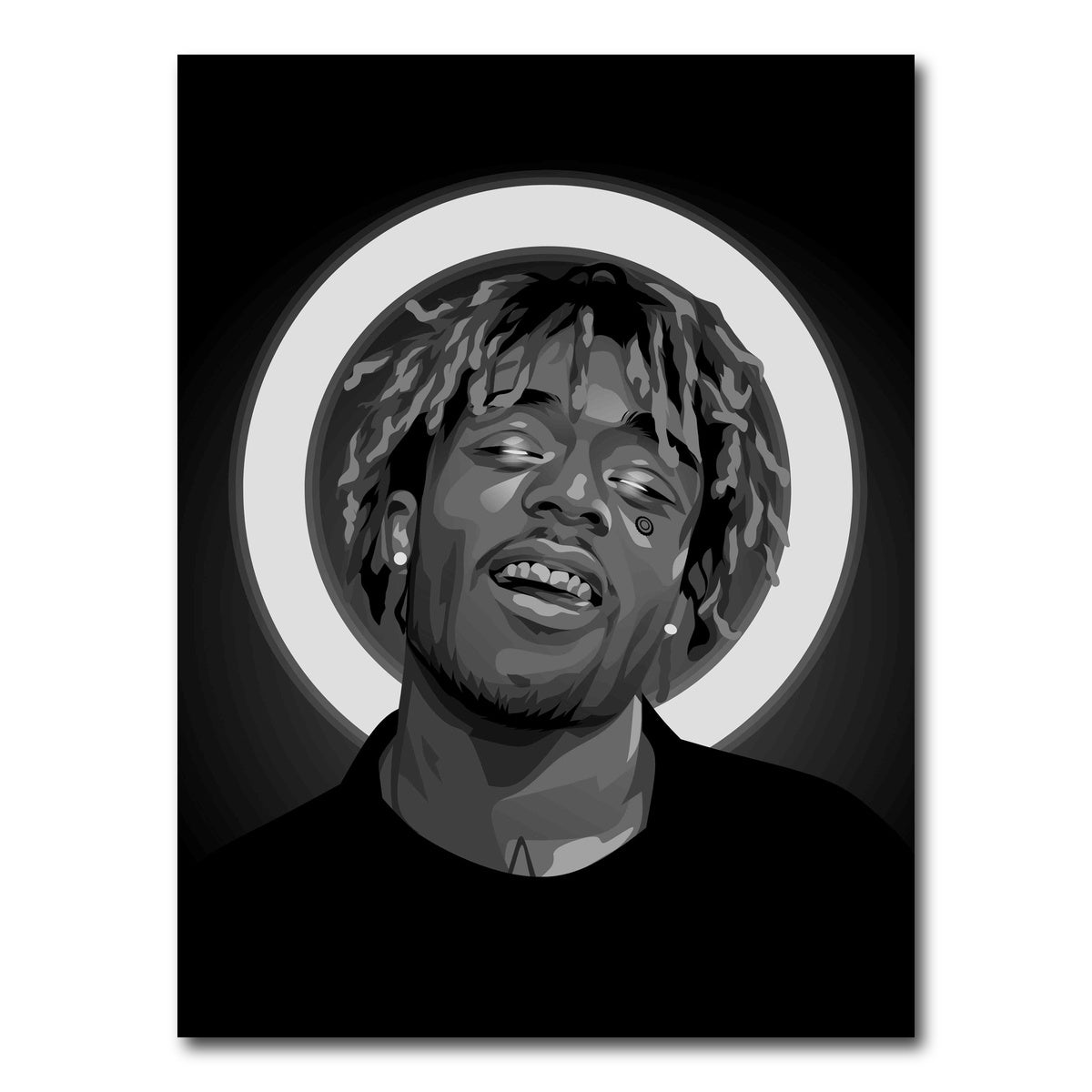 AUTO-MOCKUP WHITE | Grayscale Lil uzi | 1 Piece | Gallery Wrap Canvas | group=3x4