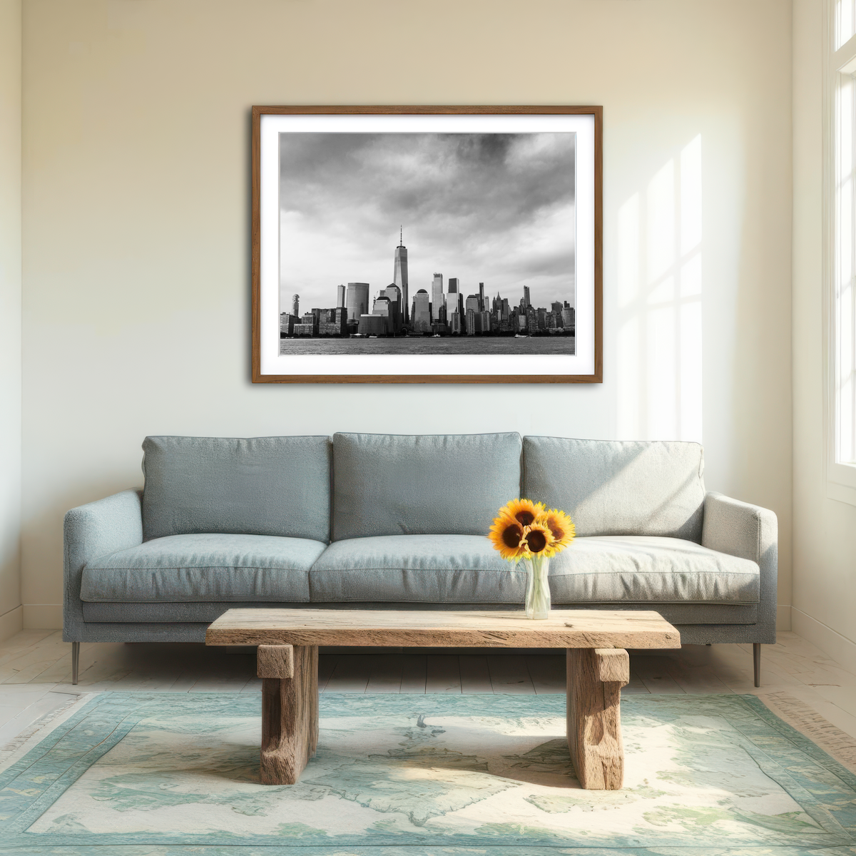 AUTO-MOCKUP ROOM | Grayscale New York Wall Art