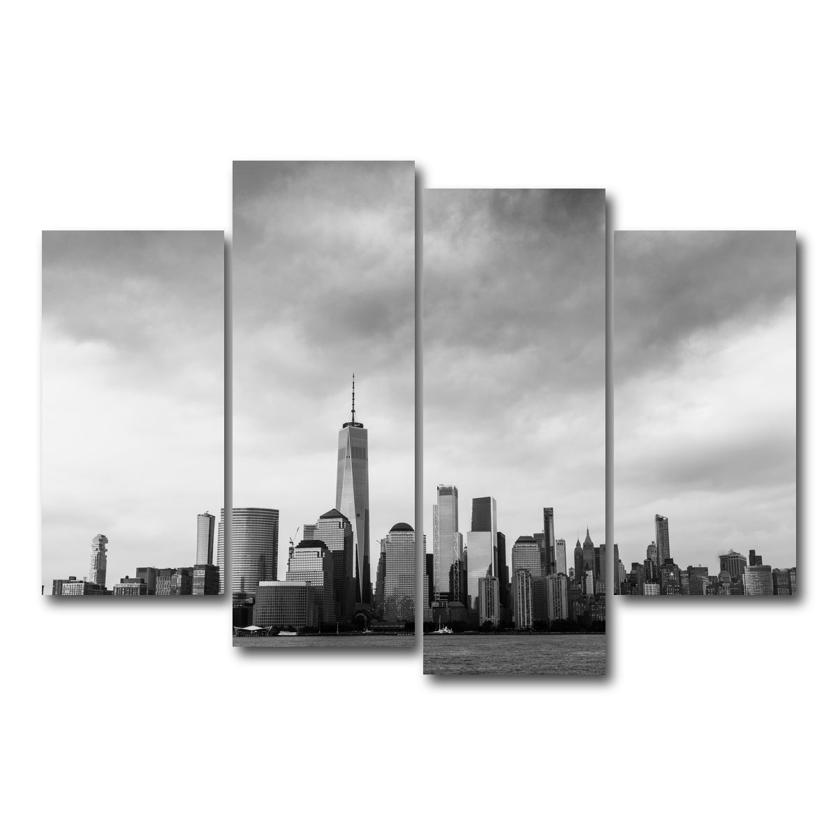 AUTO-MOCKUP WHITE | Grayscale New York | 4 Piece | Gallery Wrap Canvas | group=4_short