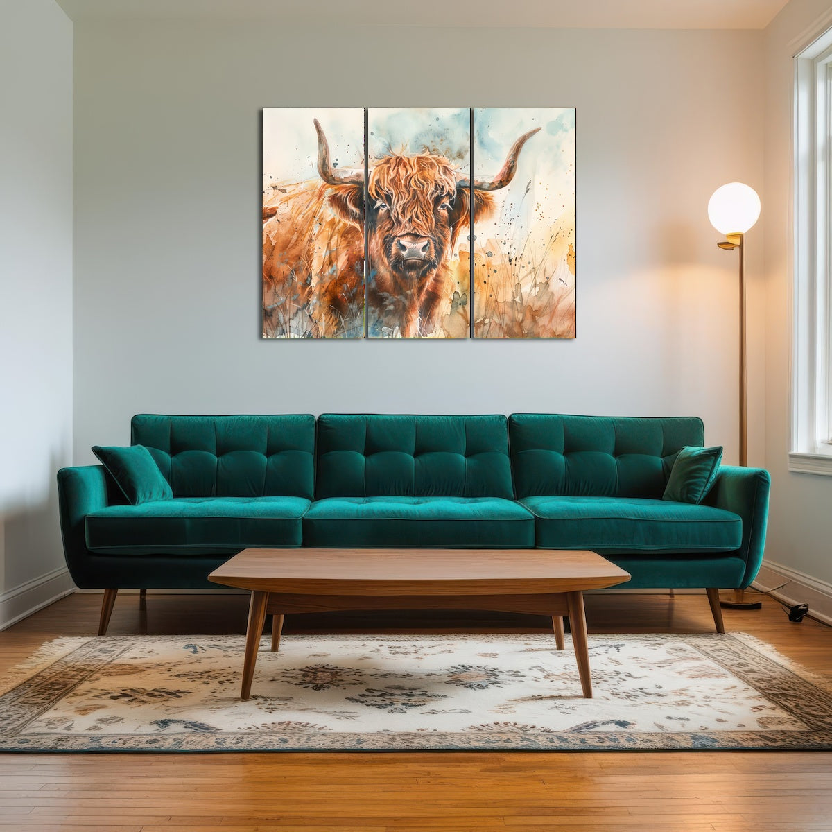 AUTO-MOCKUP ROOM | Grazing highland bull