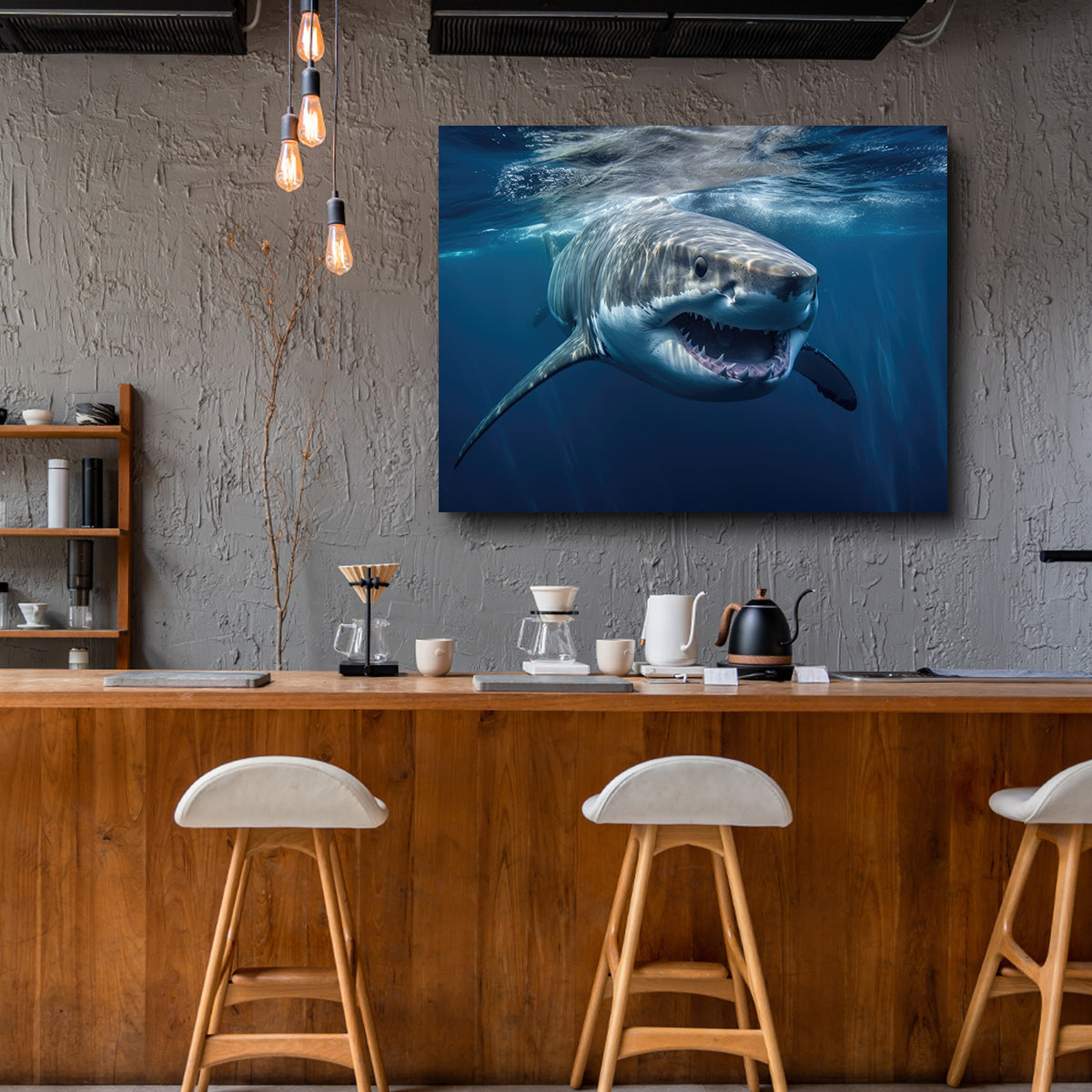 Great White Close up Wall Art