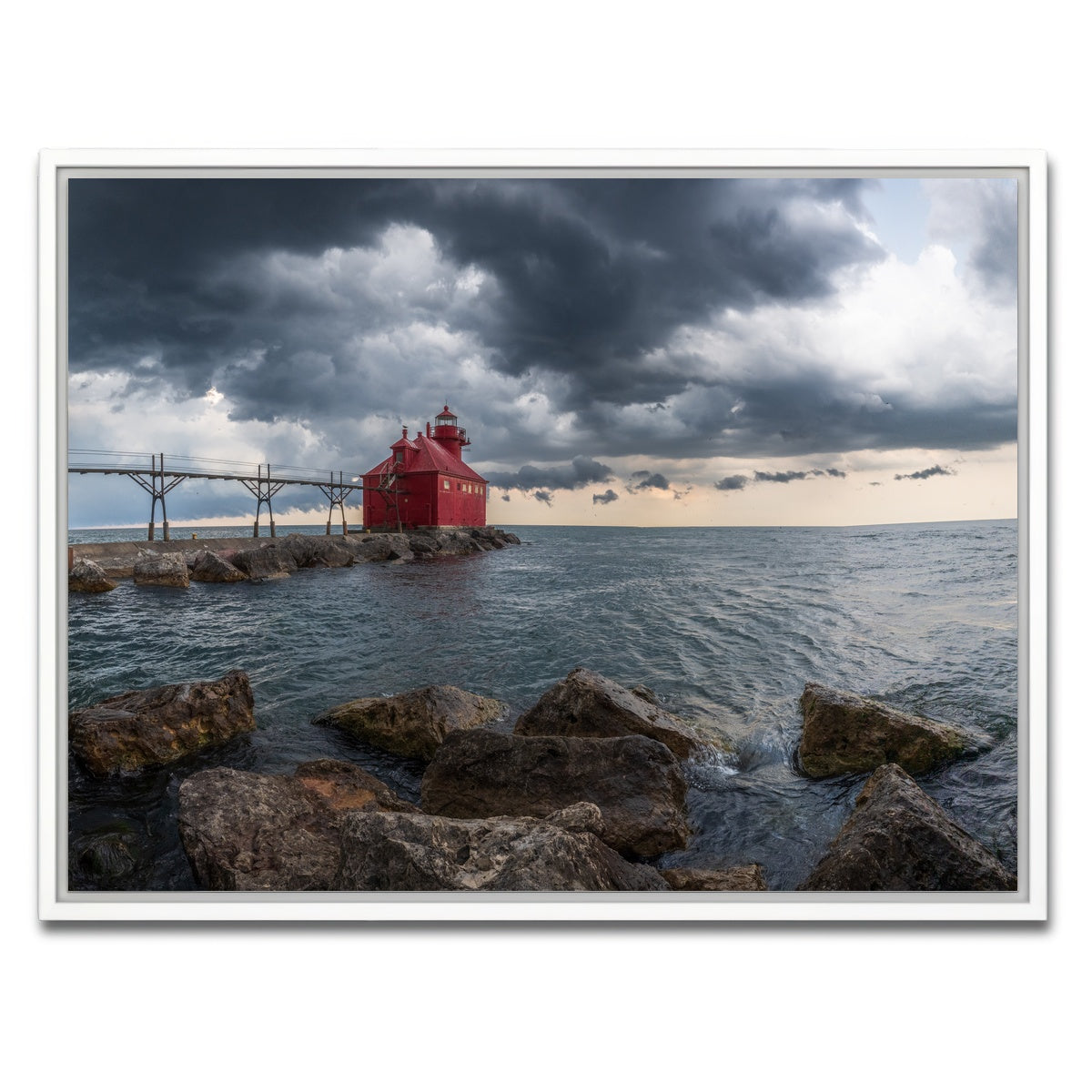AUTO-MOCKUP WHITE | Great Lake Storm | 1 Piece | White Framed Canvas | group=4x3
