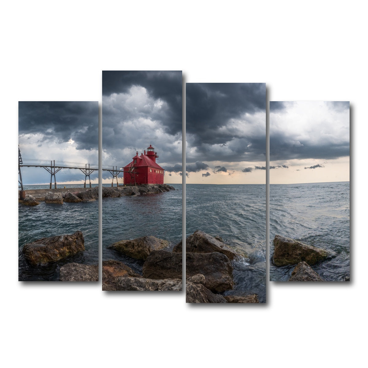 AUTO-MOCKUP WHITE | Great Lake Storm | 4 Piece | Gallery Wrap Canvas | group=4_normal
